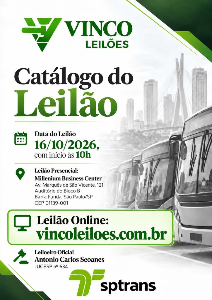 Catálogo do Leilão SPTrans 2026 — Vinco Leilões